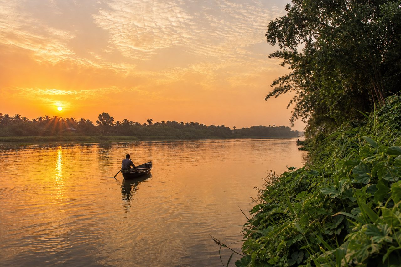 Bangladesh river at sunrise