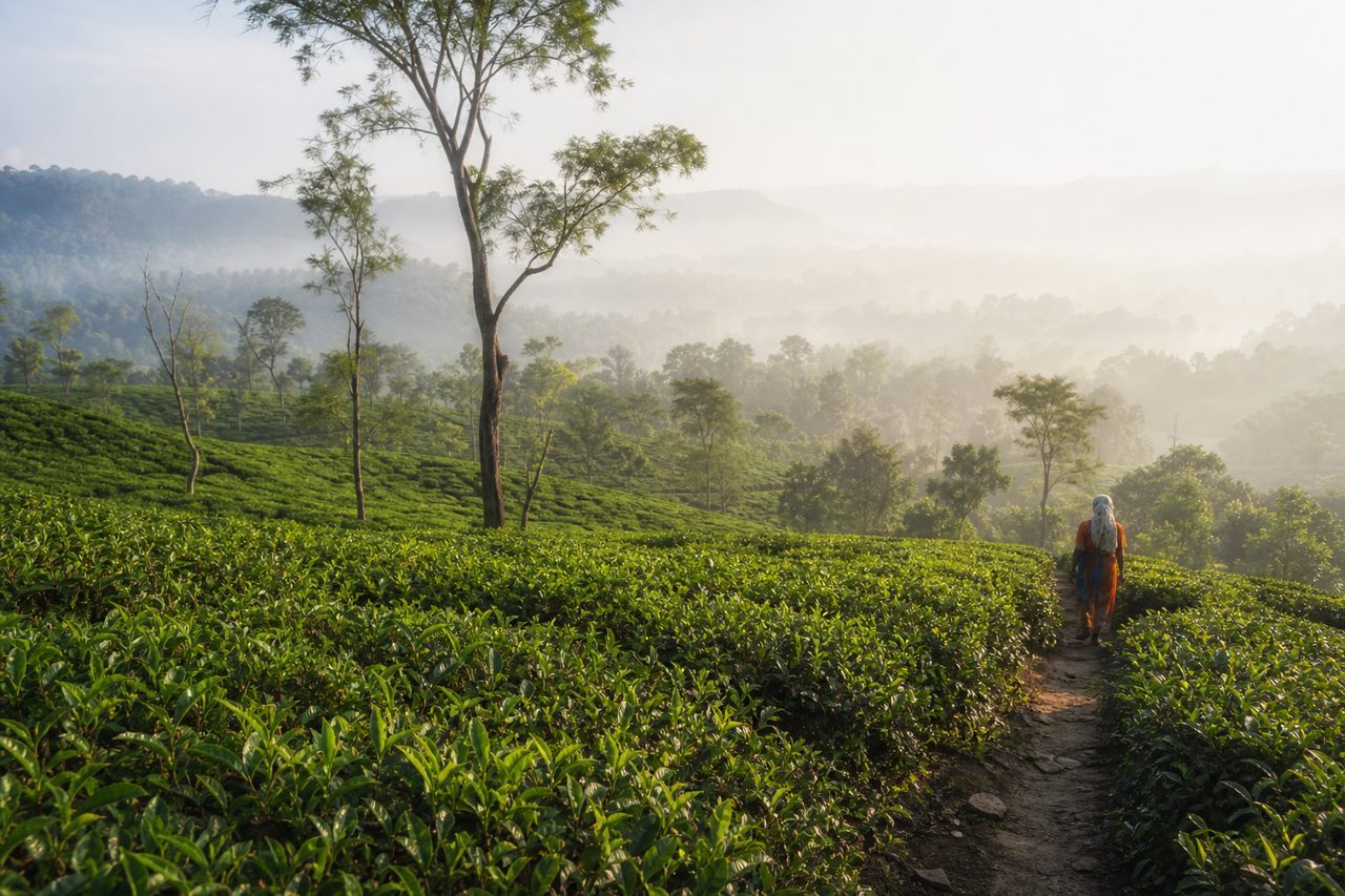 Green tea gardens in Sylhet